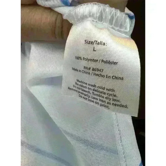 Disney Lilo & Stitch Unisex Blue Striped Baseball Jersey Size L - Picture 14 of 15